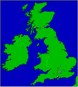 A sample of Advent's Interactive Map, showing multiple sensor nodes in red